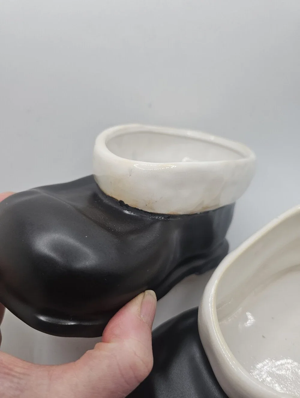 2 Pottery Barn Santa Boot Planter Bowls No Chips - Picture 5 of 10